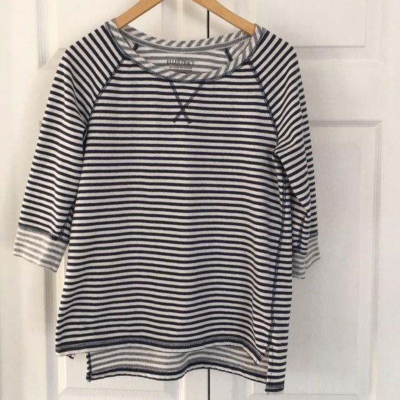 Ellen Tracy nautical stripes top - Picture 1 of 5